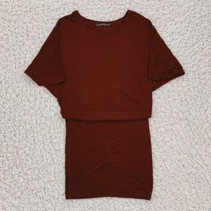 Allsaints Spitalfields Midi Maroon Knit Dress 4